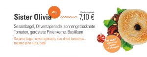 30 Jahre Bagel Brothers - Aktionsbagel Sister Olivia